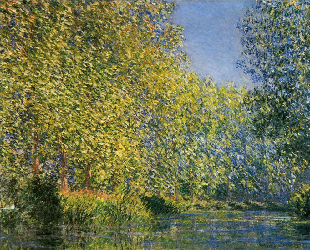 Bend in the River Epte - Claude Monet Paintings